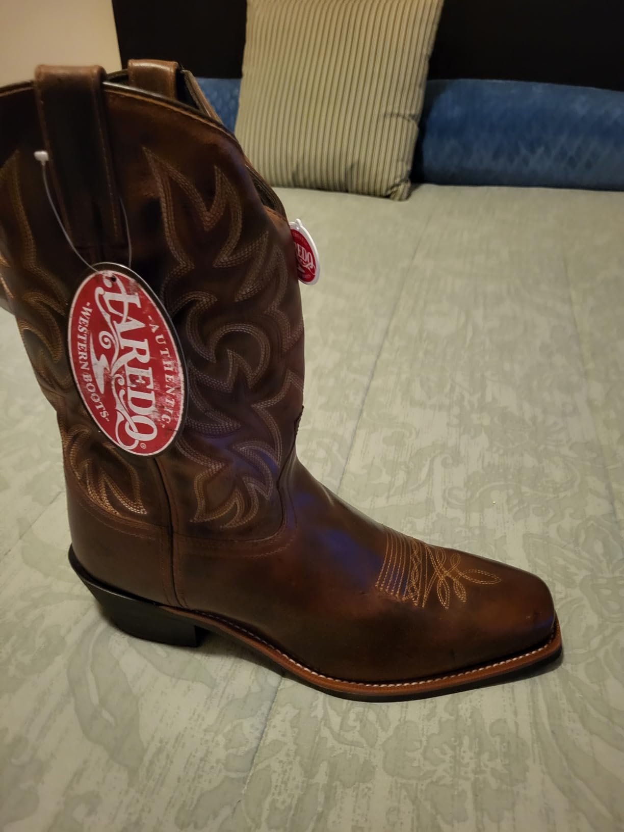 Laredo Mens Breakout Square Toe Pull On Casual Boots Mid Calf - Brown customer photo 1