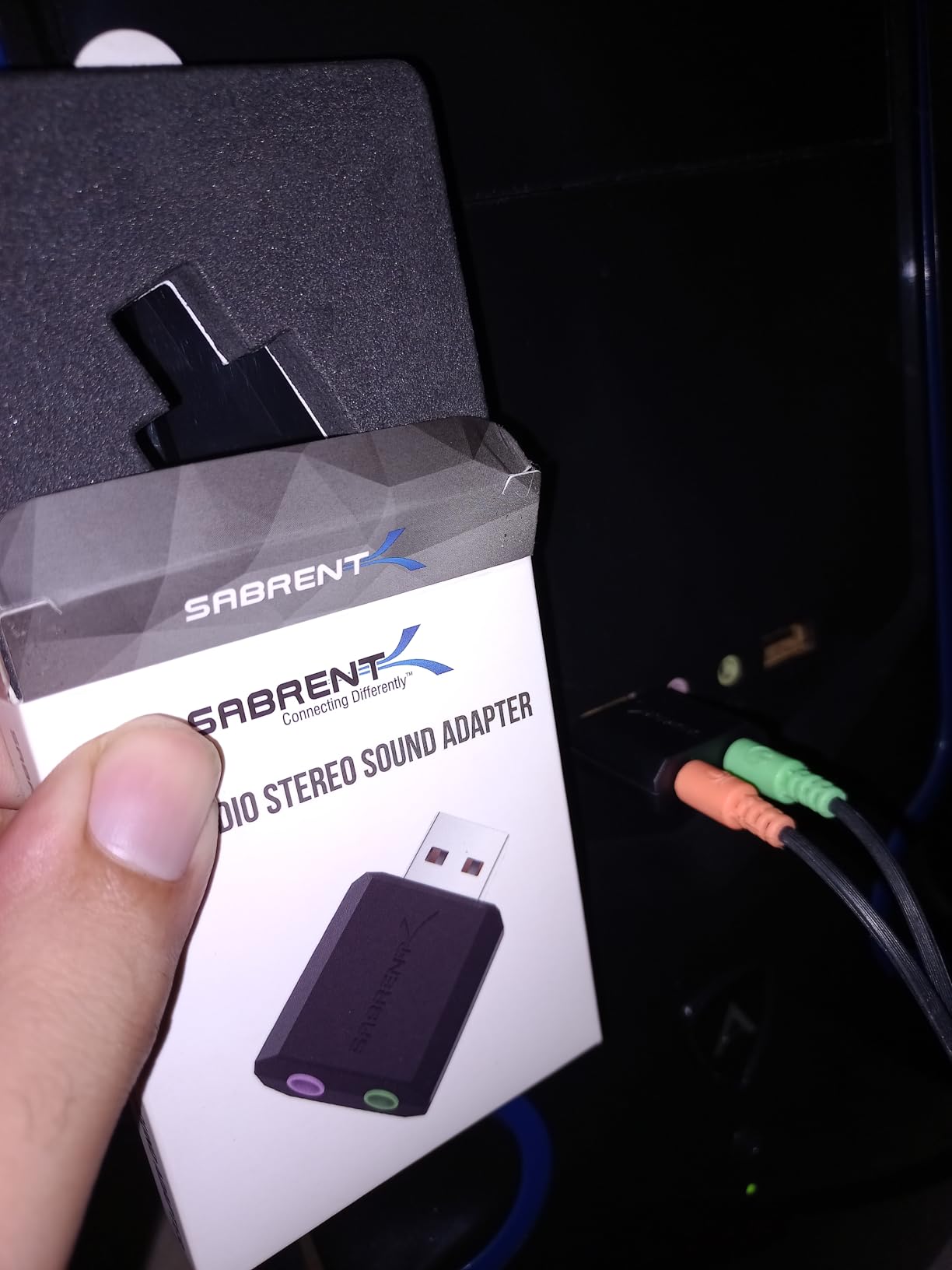 SABRENT USB External Stereo Sound Card Adapter, Plug & Play (AU-MMSA) customer photo 1
