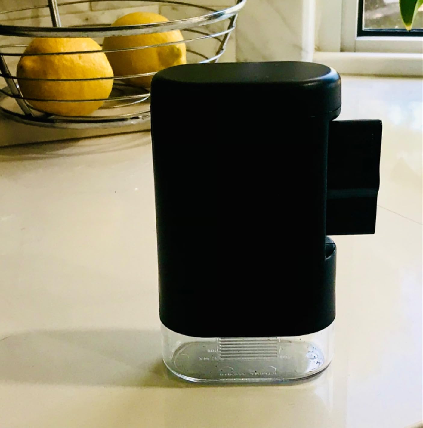 Manual Pepper Mill Grinder - Ceramic, Adjustable Coarseness, Refillable Salt and Pepper Grinder with Clear Base for Measuring | Spice Mill for Kitchen, Black - PepperMate customer photo 2