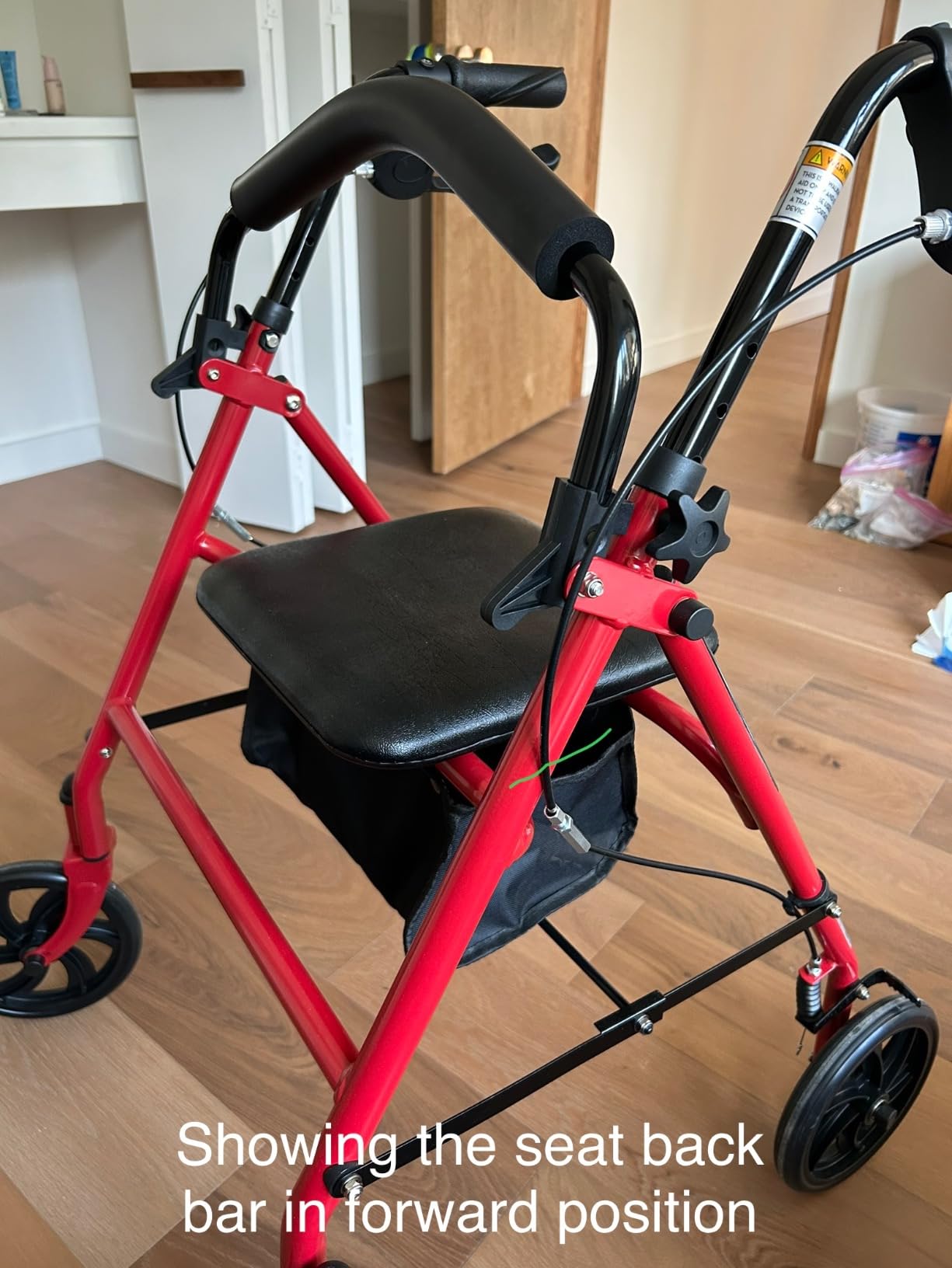 Drive Medical Rollator Walker with Seat, 7.5 Inch Wheels, Blue | Rollator Walker Offers Stable, Height Adjustable Mobility Support with Durable Steel Frame and Wheels customer photo 2