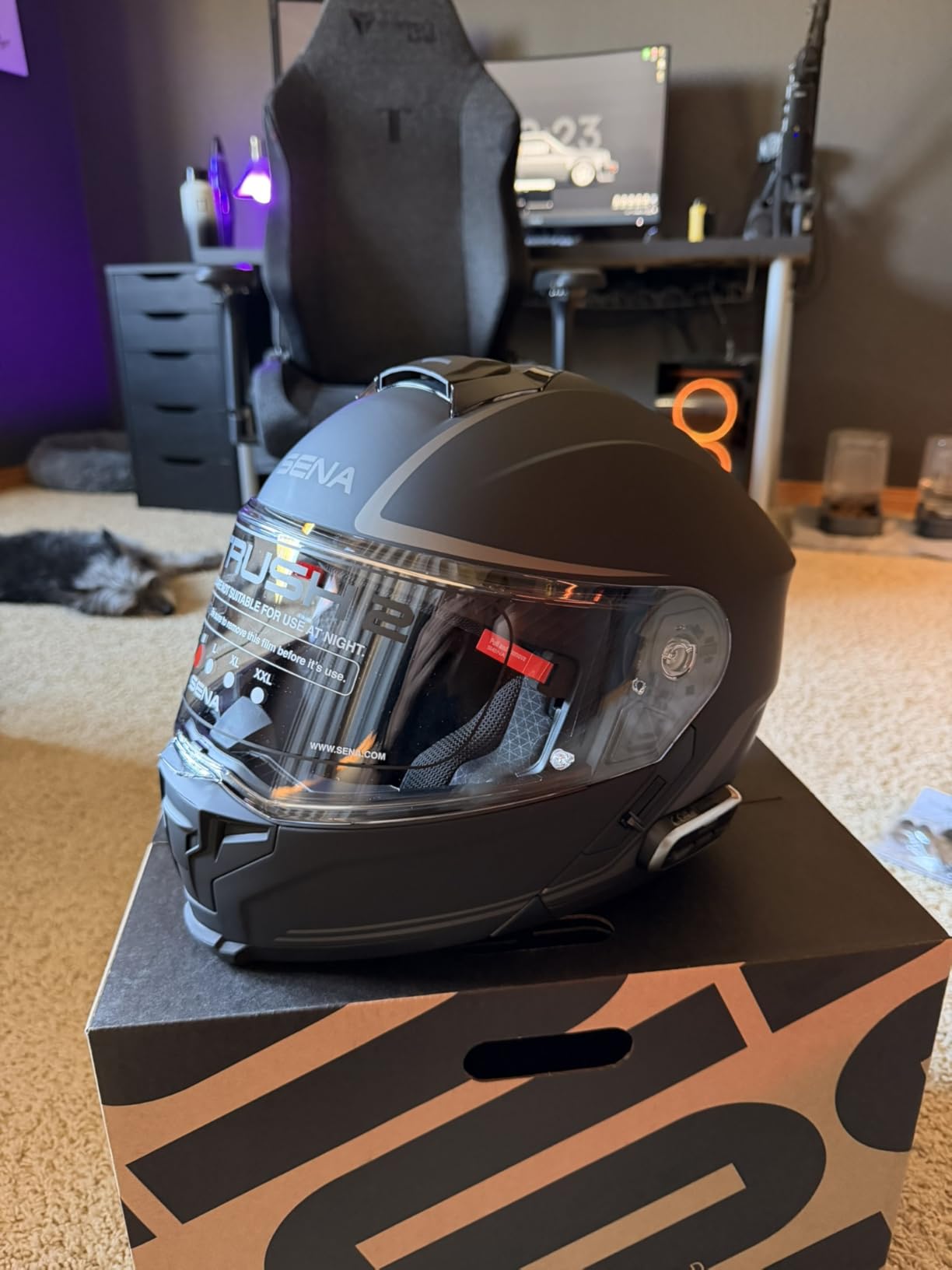 Sena OUTRUSH 2 Modular Smart Motorcycle Helmet with Bluetooth Connectivity and Mesh Intercom Communication customer photo 2