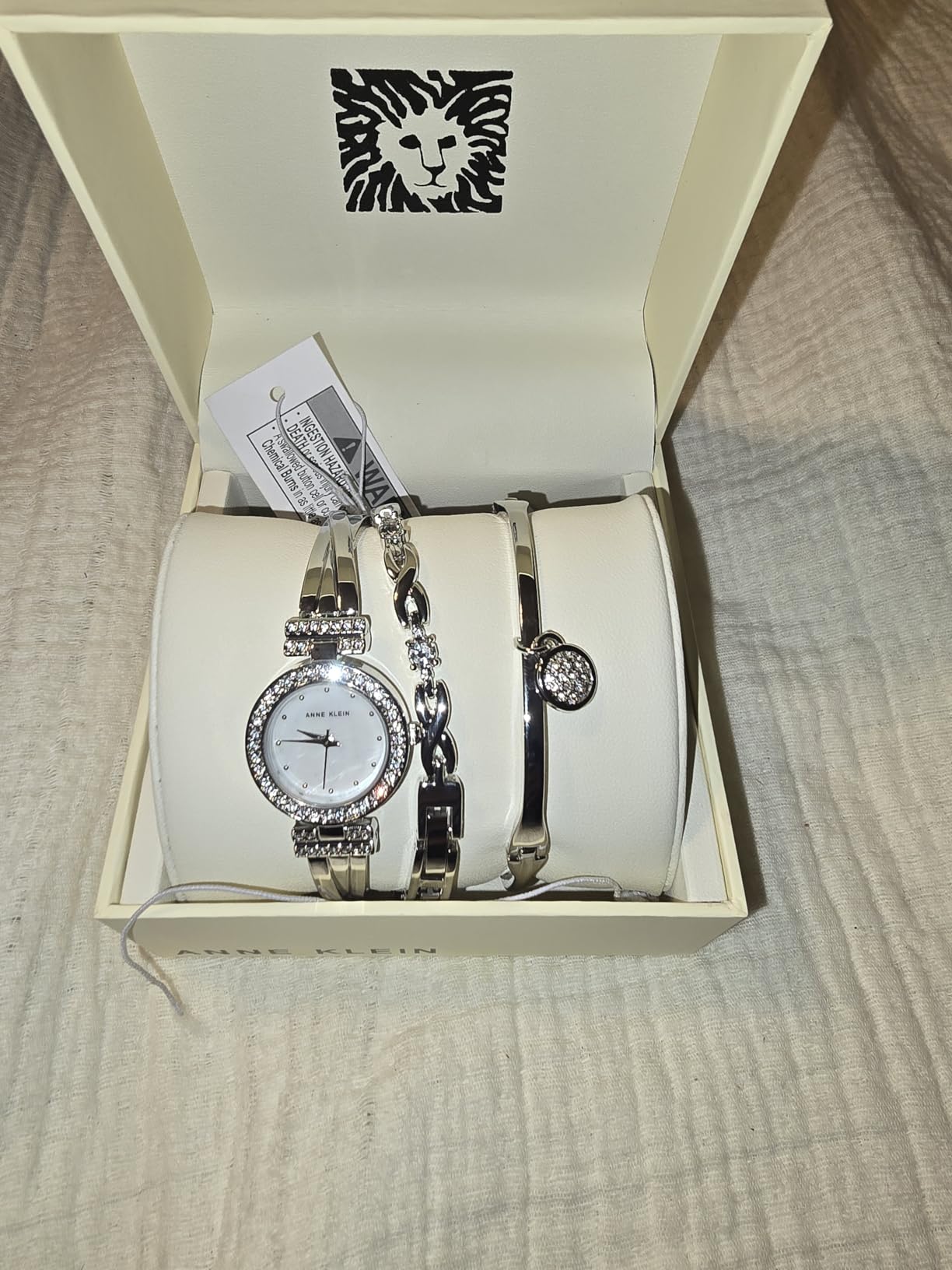 Anne Klein Women's Premium Crystal Accented Bangle Watch and Bracelet Set customer photo 2