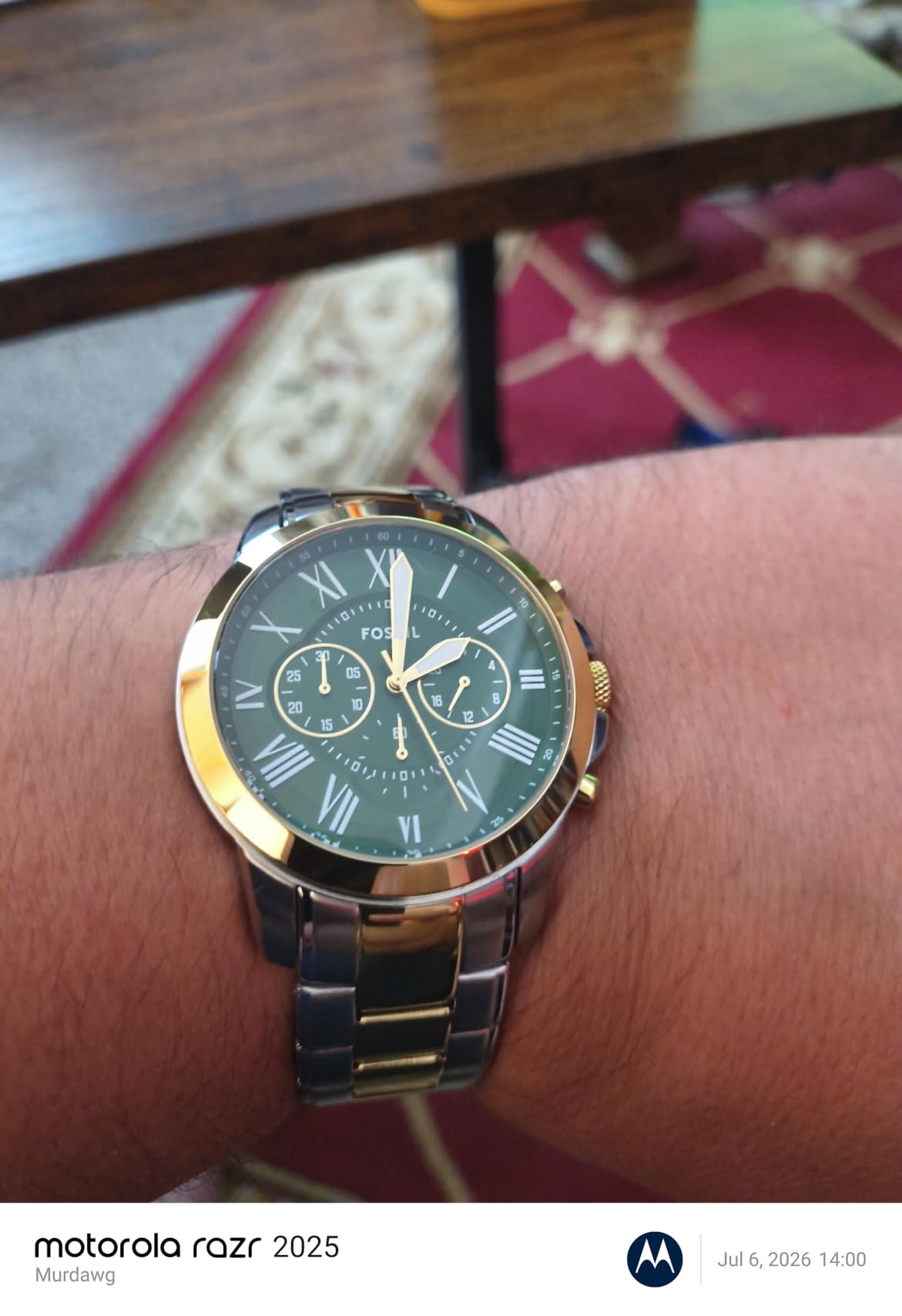 Fossil Men's Watch, Grant Quartz Stainless Steel Chronograph Watch for Men customer photo 1