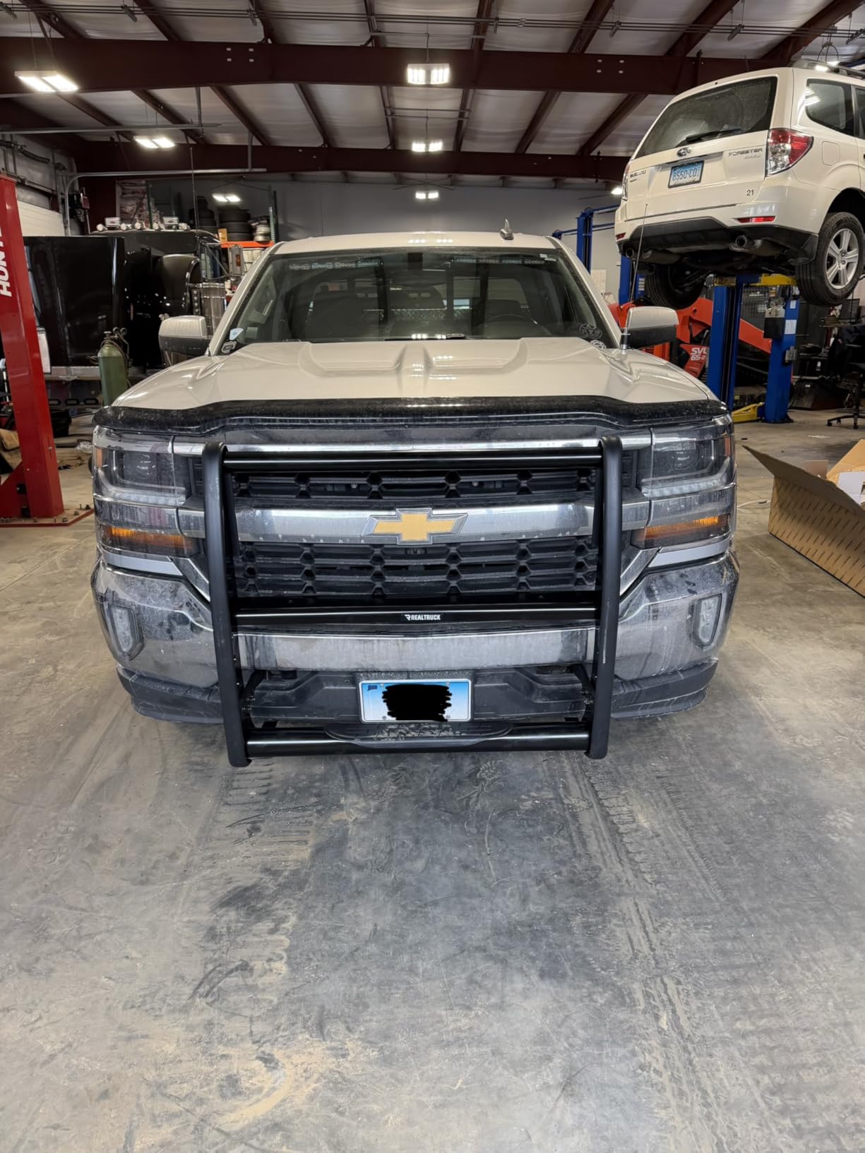 Go Rhino 3000 Series Center Grill Guard | Mild Steel, Black | 3174B | Fits 2014-2018 Chevrolet Silverado 1500; 2016-2018 GMC Sierra 1500 customer photo 1