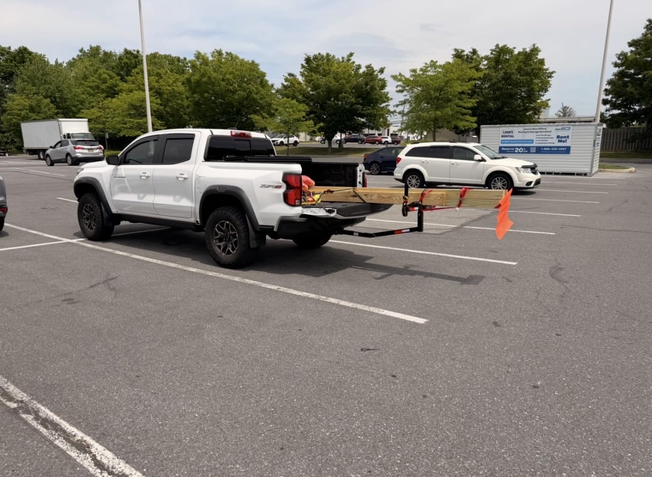 MaxxHaul 70231 Hitch Mount Pick Up Truck Bed Extender For Ladder, Rack, Canoe, Kayak, Long Pipes and Lumber, Black, 37 x 19 x 3 inches customer photo 2