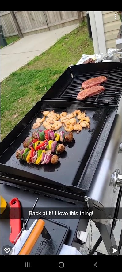 Royal Gourmet GD401 Portable Propane Gas Grill and Griddle Combo with Side Table | 4-Burner, Folding Legs, Versatile, Outdoor | Black 66 Inch customer photo 2