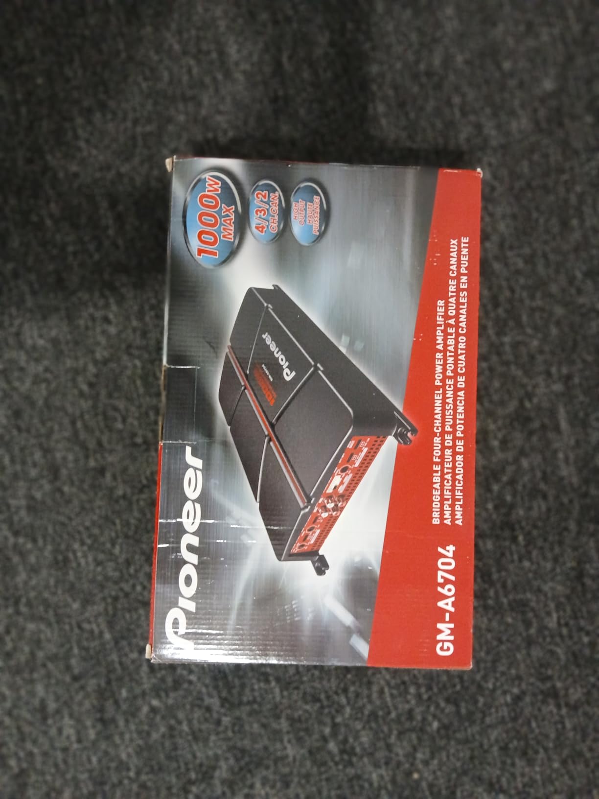 Pioneer GM-A6704 4-Channel Car Amplifier - 1000W Max, Class AB, Bridgeable Design, High-/Low-Pass Filters customer photo 1