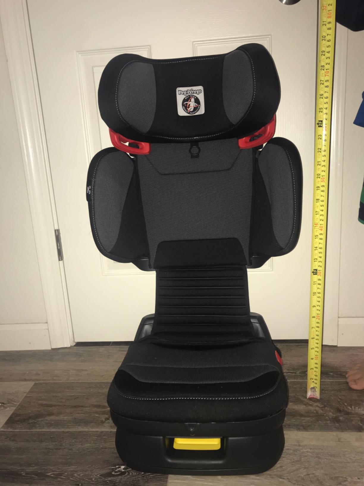 Peg Perego Viaggio Flex 120 Booster, 4D Total Adjust for Safety & Comfort, No Armrests, Compact Fold for Travel, 40-120 lbs, Made in Italy, Licorice (Black) customer photo 2