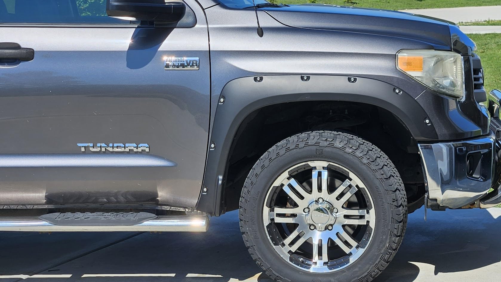 Tyger Auto Fender Flare Compatible with 2014-2021 Toyota Tundra, Smooth Textured Black Paintable Bolt-Riveted Style 4pc | TG-FF8T4178 customer photo 1