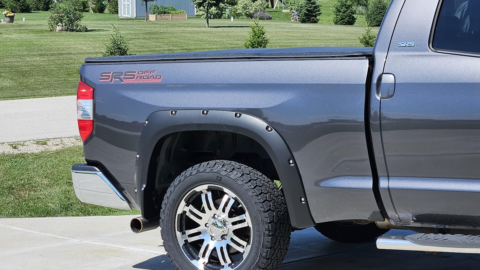 Tyger Auto Fender Flare Compatible with 2014-2021 Toyota Tundra, Smooth Textured Black Paintable Bolt-Riveted Style 4pc | TG-FF8T4178 customer photo 2