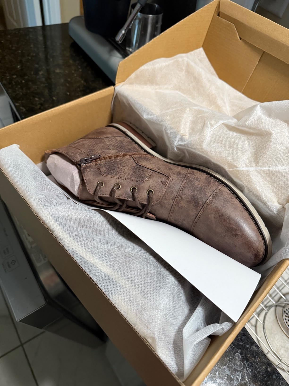 Ferro Aldo Men's Ankle Boots | Lace-Up Cap Toe Chukka Style Dress Boot | Casual Fashion for Work customer photo 1