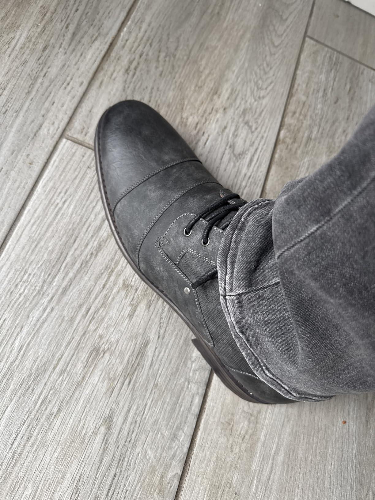 Ferro Aldo Men's Ankle Boots | Lace-Up Cap Toe Chukka Style Dress Boot | Casual Fashion for Work customer photo 2