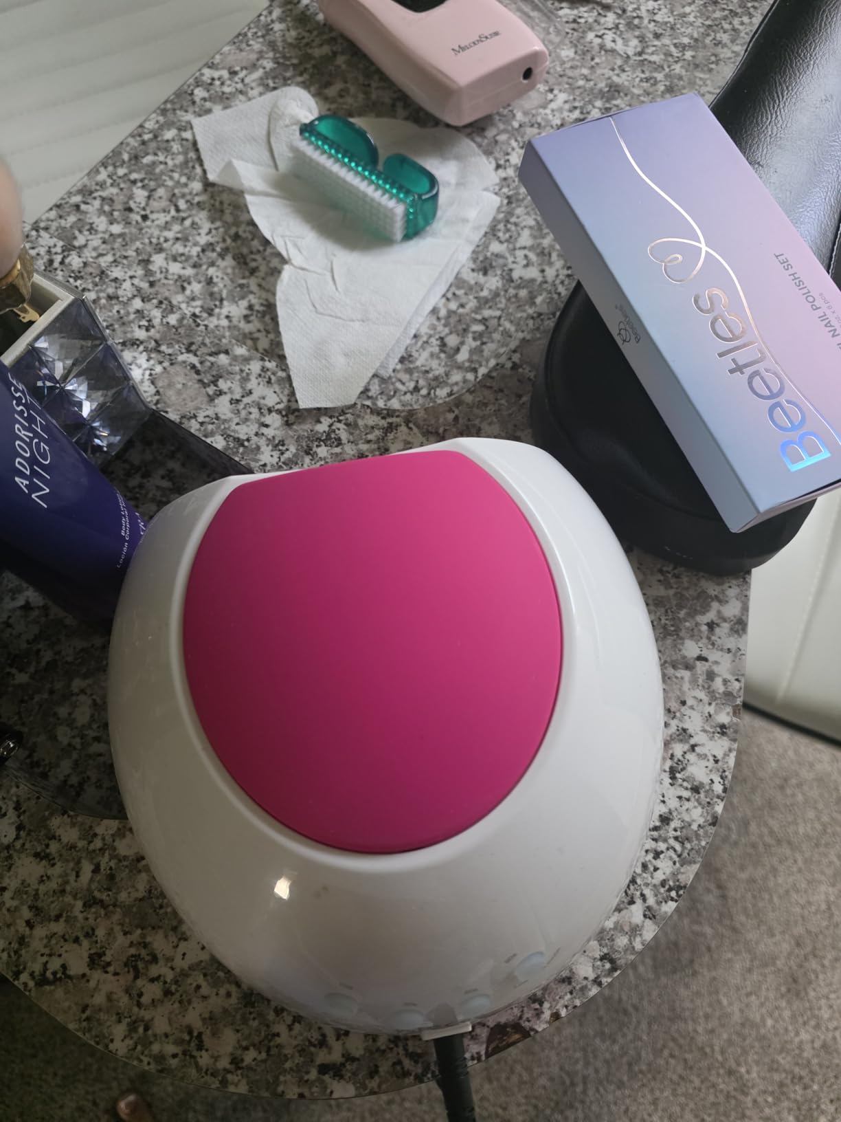 SUNUV SUN2C UV Light for Nails, UV LED Nail Lamp with 4 Timer Settings, Curing Lights Compatible with All Gel Polish, Rose customer photo 1