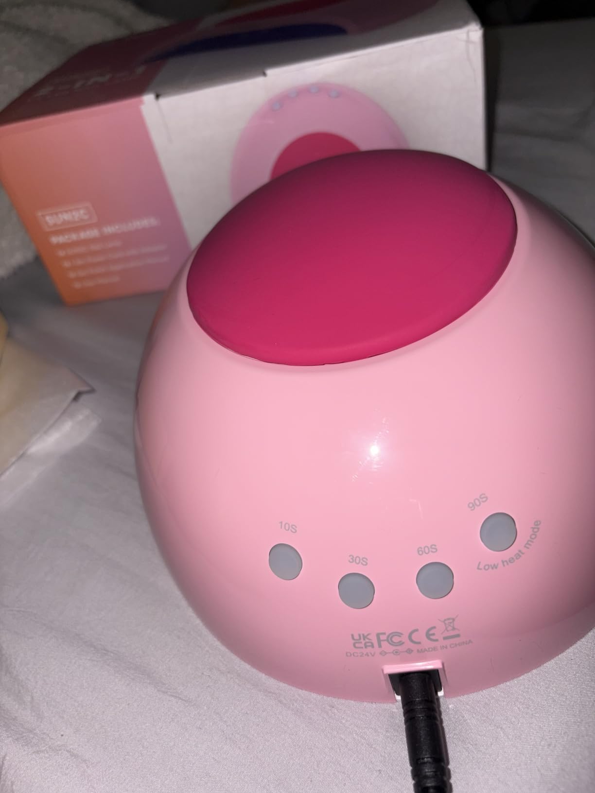 SUNUV SUN2C UV Light for Nails, UV LED Nail Lamp with 4 Timer Settings, Curing Lights Compatible with All Gel Polish, Rose customer photo 2
