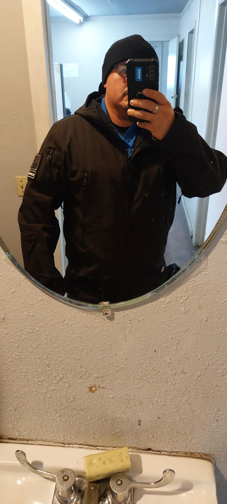 FREE SOLDIER Men's Outdoor Waterproof Soft Shell Hooded Military Tactical Jacket customer photo 2