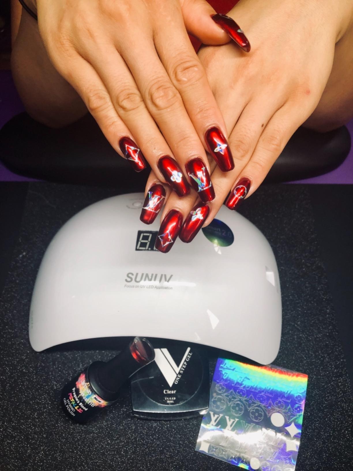 SUNUV SUN8 UV Light for Nails, UV LED Nail Lamp with 3 Timer Settings, Auto Sensor LCD Display Compatible with All Gel Polish, Pink customer photo 1