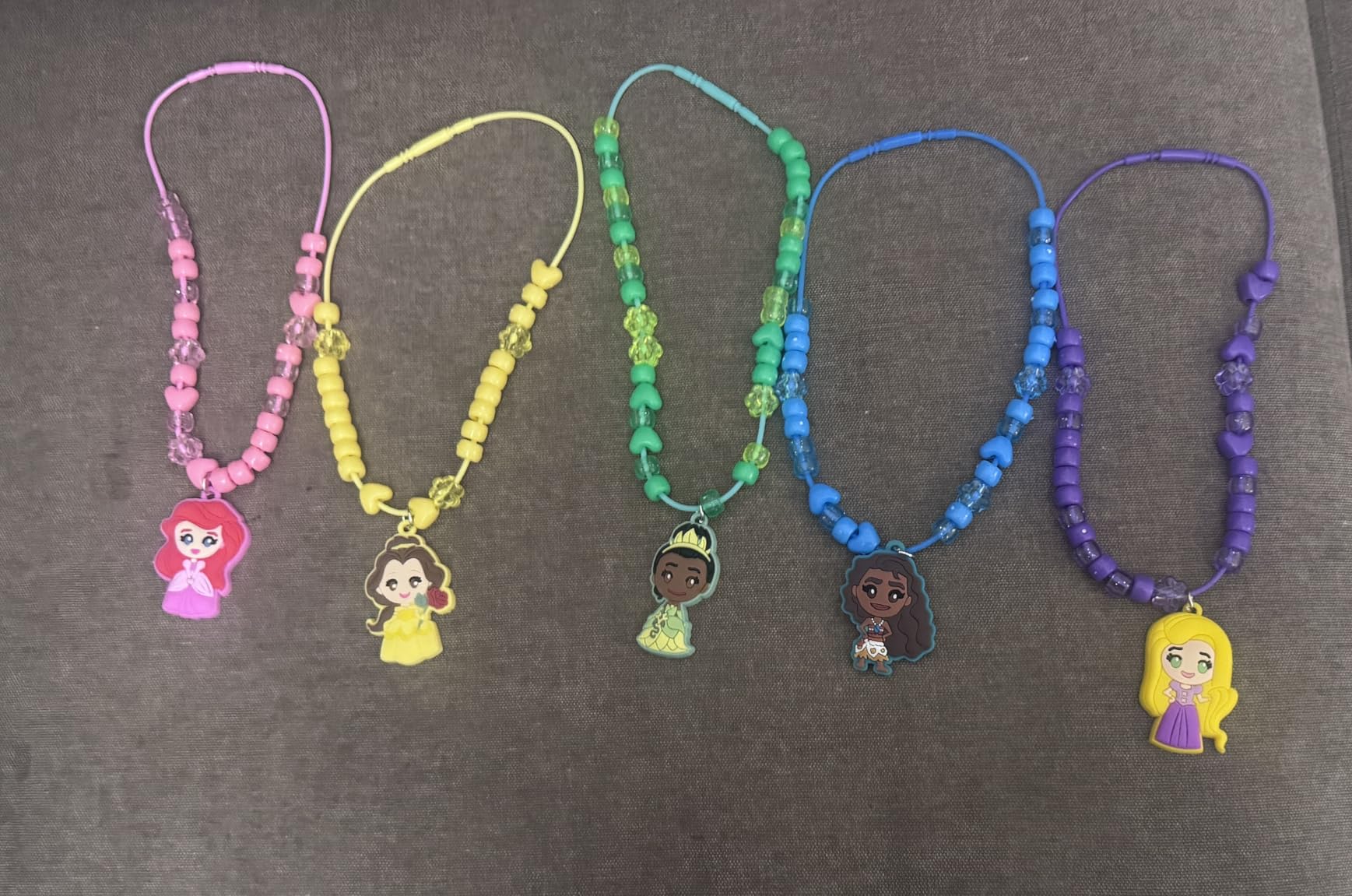 Disney Princess Necklace Activity Case - Jewelry Making Kit with Beads, Charms & Strings - Create Custom Princess Necklaces - Craft Gift for Girls Ages 3+ - Portable Storage Case Included customer photo 2