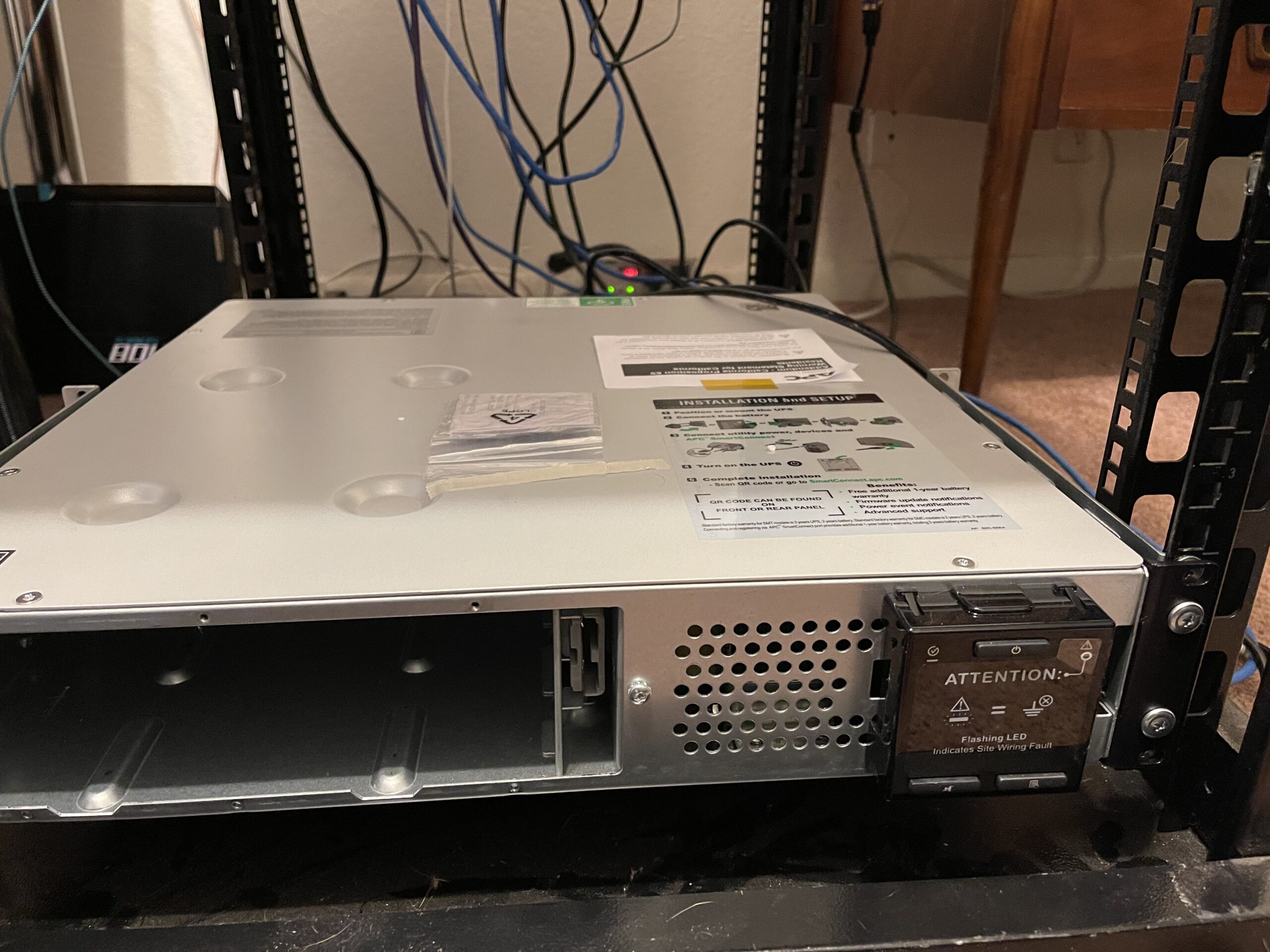 APC 1500VA Smart UPS with SmartConnect, SMC1500-2UC Rack Mount UPS Battery Backup, Sinewave, AVR, 120V, Line Interactive Uninterruptible Power Supply customer photo 2