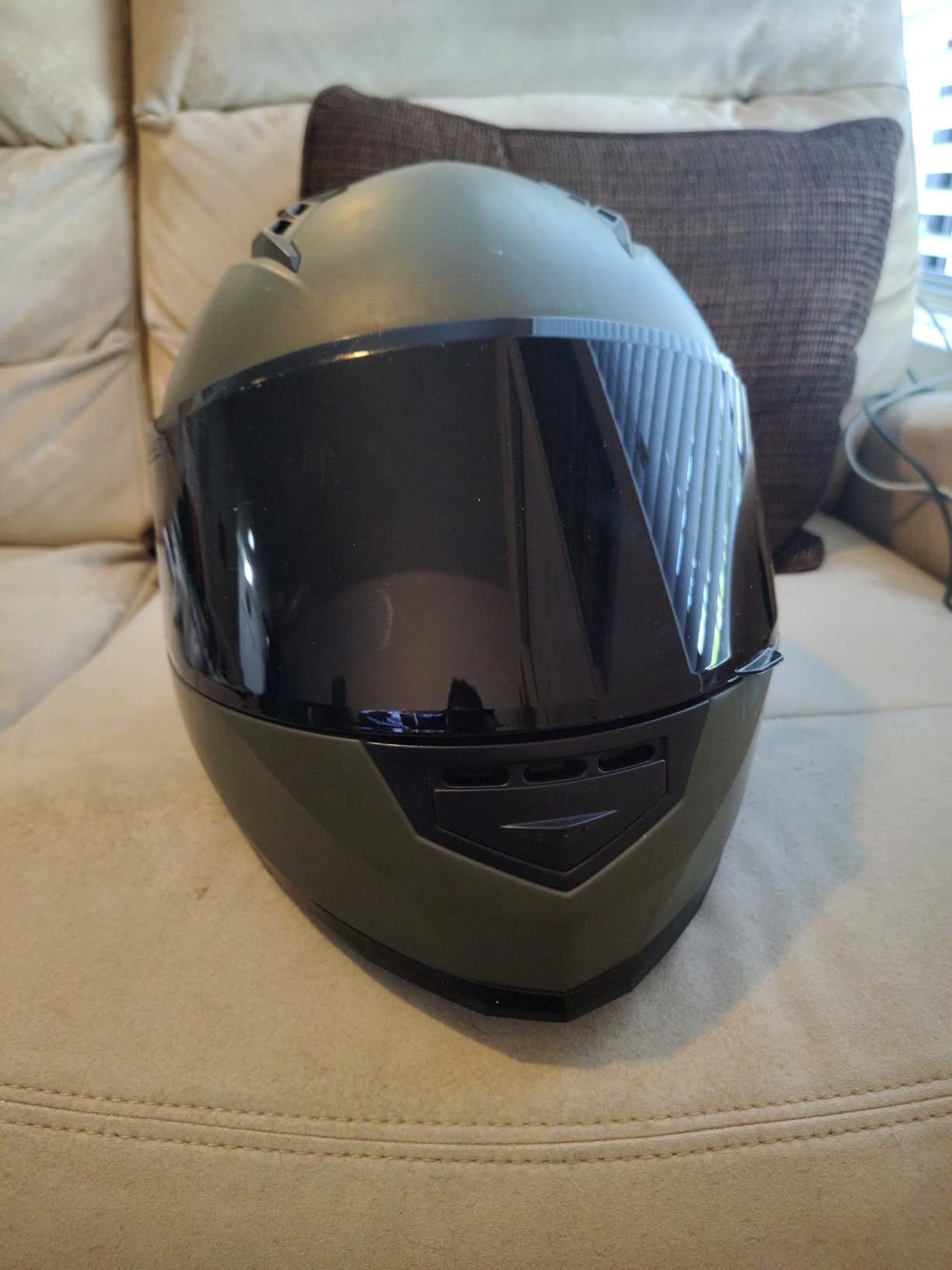 GLX GX11 Compact Full Face Motorcycle Helmet w/ Tinted Visor, DOT | The Art of Snug Comfort, Streamlined customer photo 2