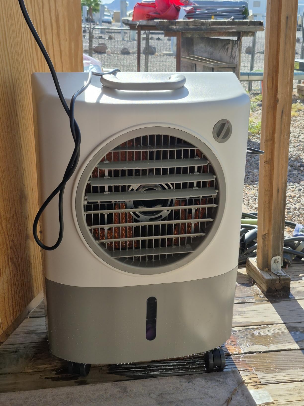 Hessaire MC18M Portable Swamp Cooler - 1300 CFM Evaporative Air Cooler, 500 sq. ft. Coverage, High Velocity Outdoor Cooling Fan customer photo 1