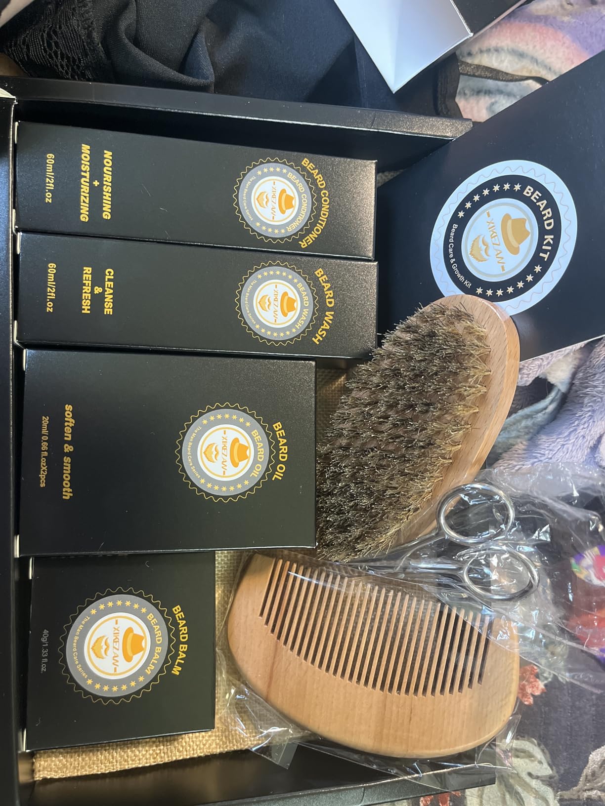 XIKEZAN Beard Kit Gifts for Men Grooming/Care - Soften, Soothe Beard Good Scent | Mens Gift Set customer photo 1