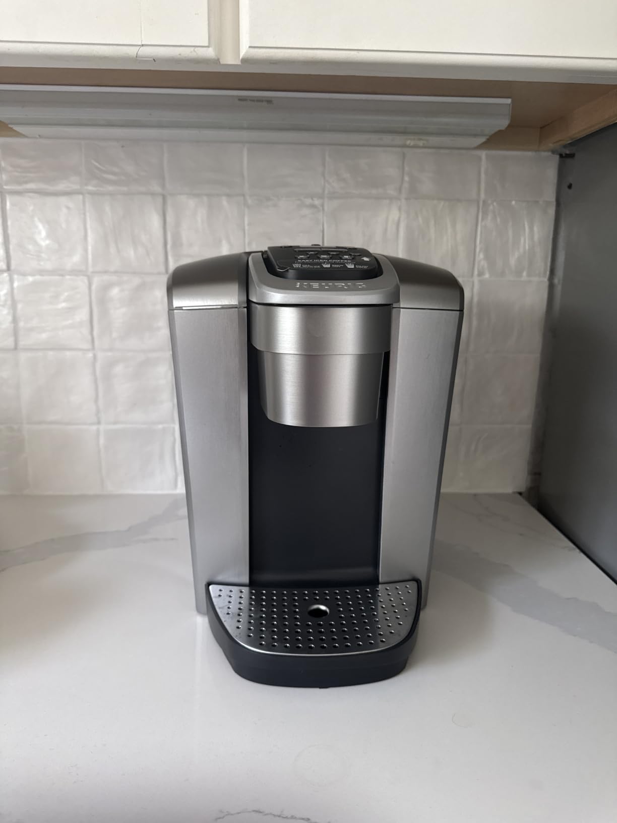 Keurig K-Elite Single Serve K-Cup Pod Coffee Maker, with Strength and Temperature Control, Iced Coffee Capability, 8 to 12oz Brew Size, Programmable, Brushed Slate customer photo 1