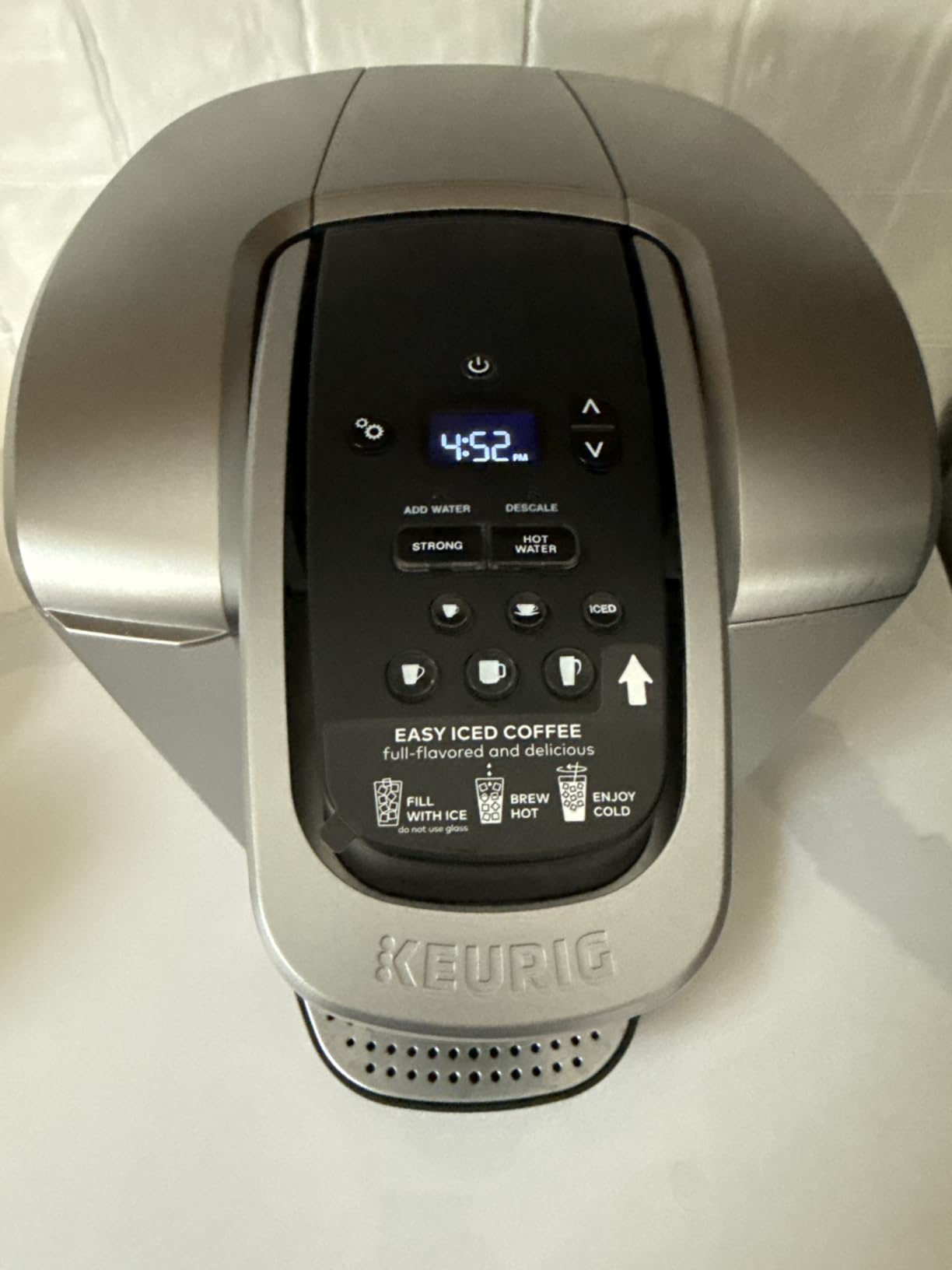 Keurig K-Elite Single Serve K-Cup Pod Coffee Maker, with Strength and Temperature Control, Iced Coffee Capability, 8 to 12oz Brew Size, Programmable, Brushed Slate customer photo 2