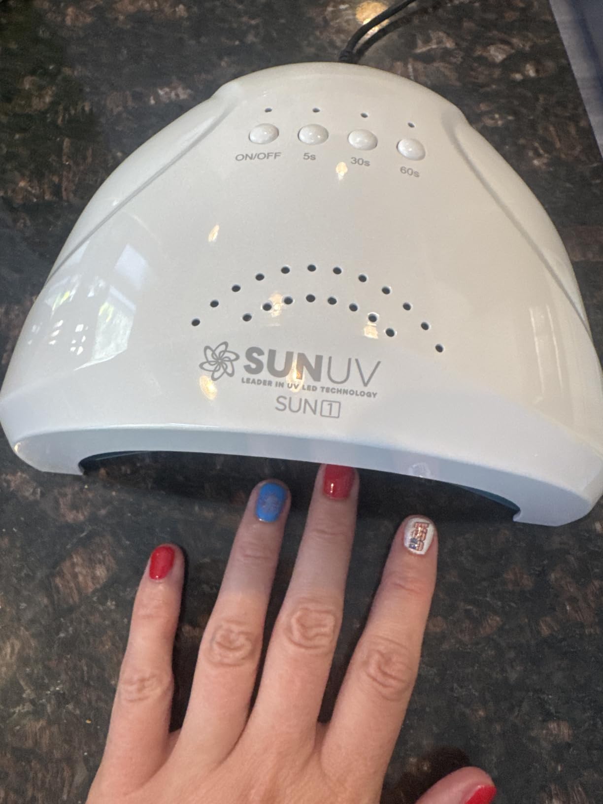 SUNUV SUNone UV LED Nail Lamp, Gel Light for Nail Polish UV Dryer with 3 Timers, White customer photo 2