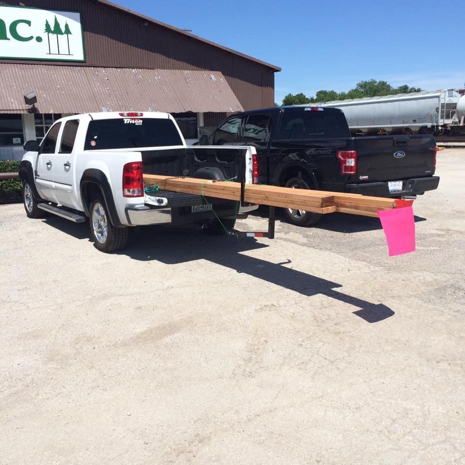 Goplus Pick up Truck Bed Hitch Extender Adjustable Extension Rack w/Flag for Ladder, Rack, Canoe, Kayak, Long Pipes and Lumber (Black) customer photo 1