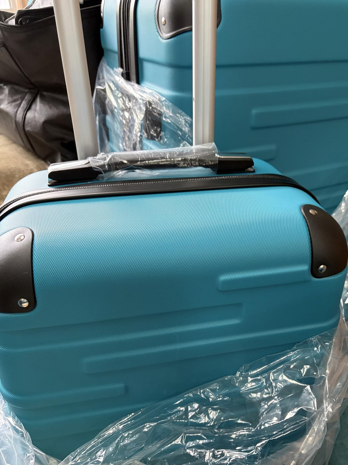 Coolife Hardside Luggage 3 Piece Set, Lake Blue customer photo 2