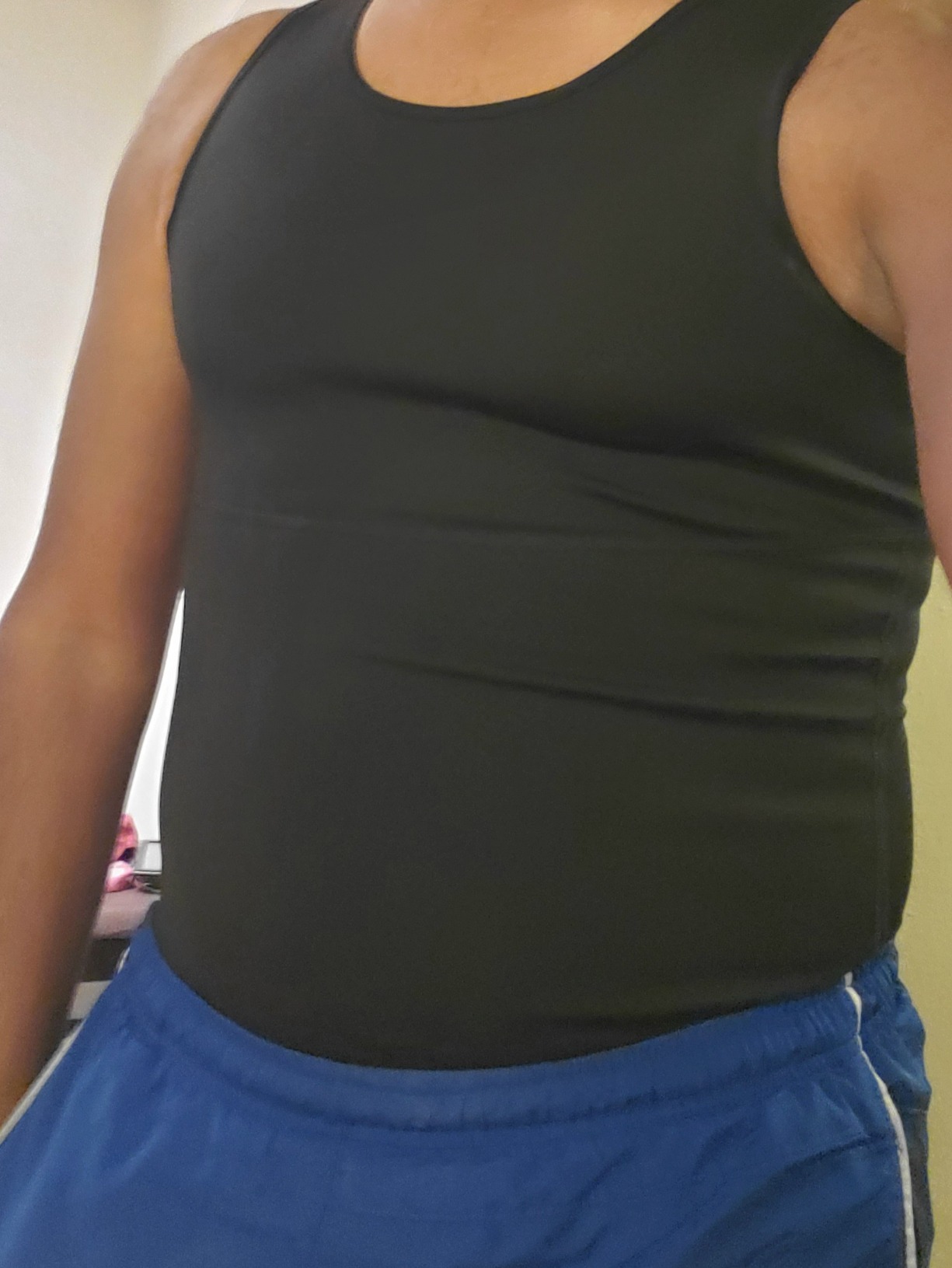Mens Compression Shirt Slimming Body Shaper Vest Workout Tank Tops Abs Abdomen Undershirts customer photo 2