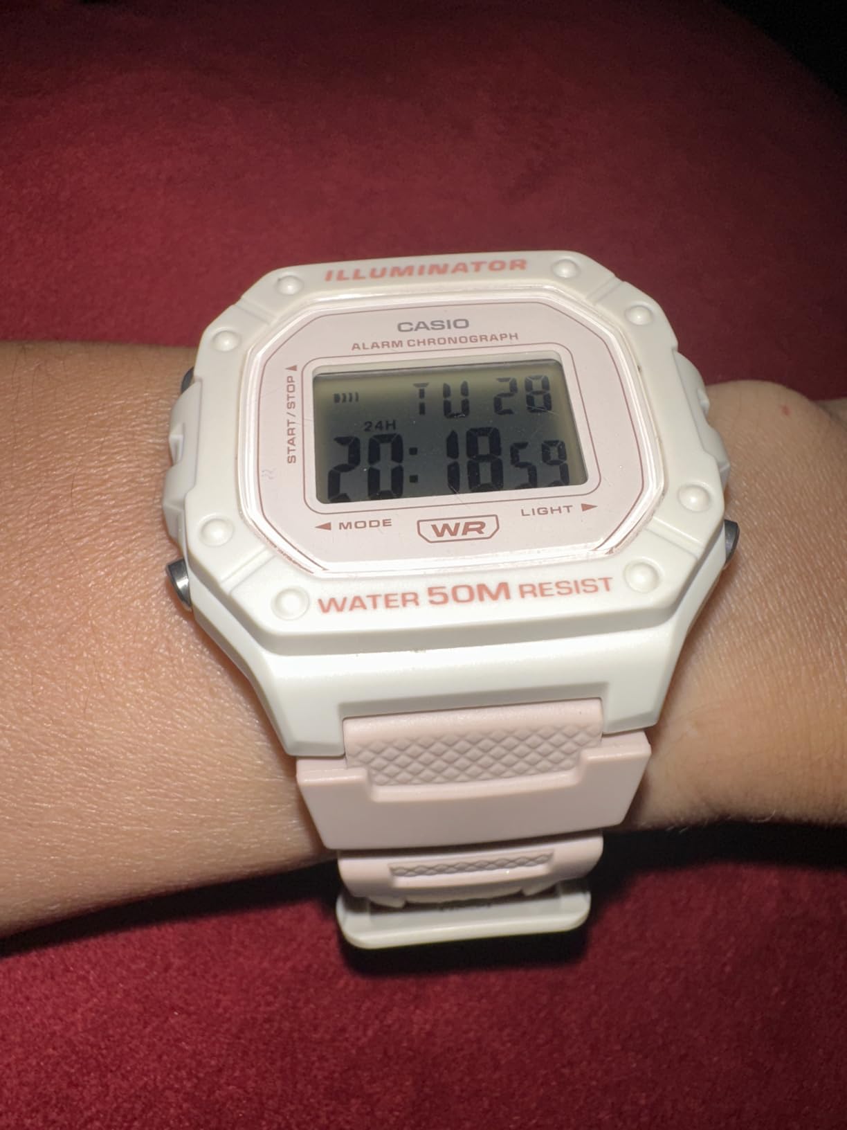 Casio W218H Series Men's Digital Watch - 50M WR, 1/100 Second Stopwatch, LED Backlight, Countdown Timer, 7 Year Battery customer photo 1