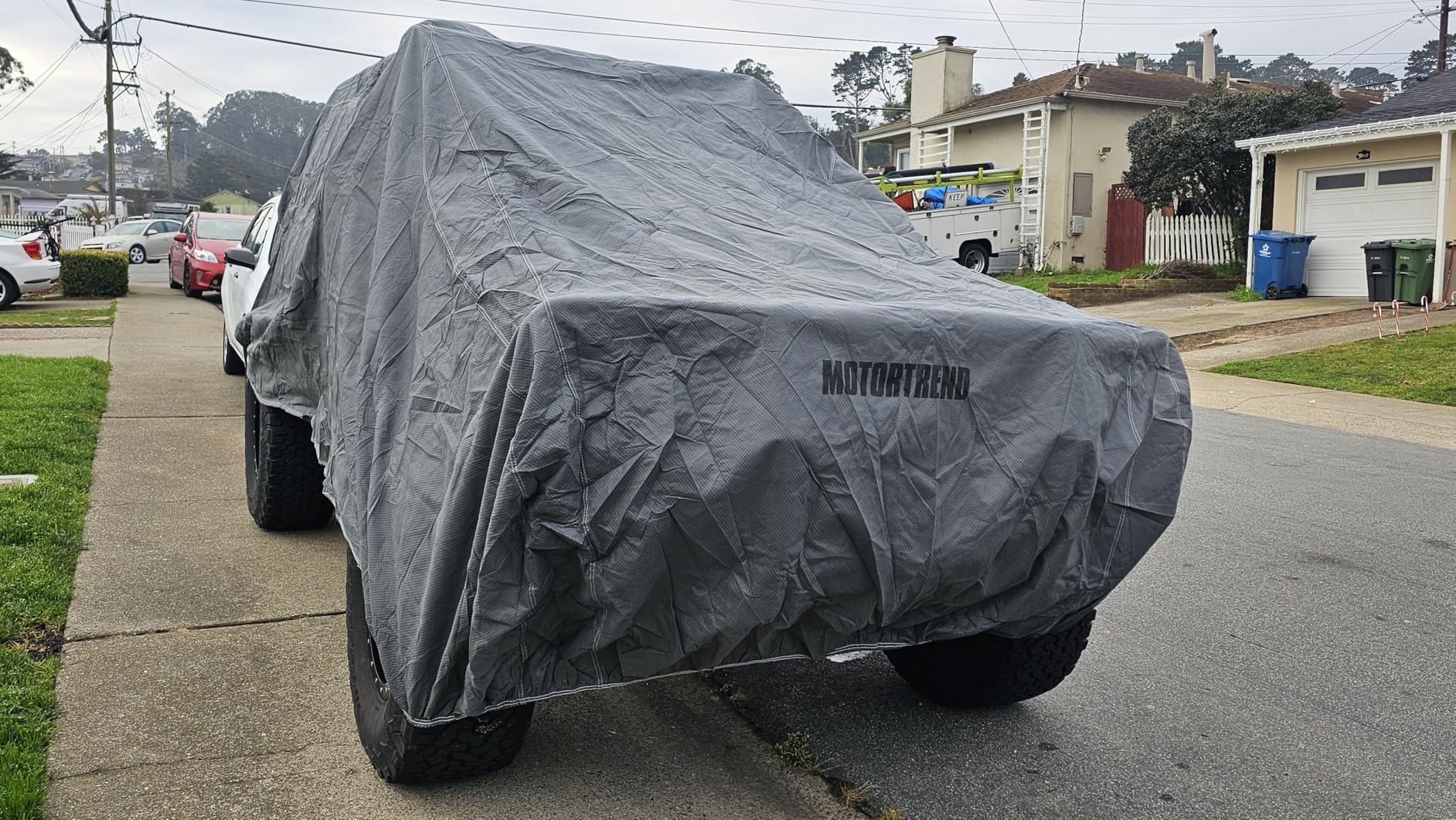 Motor Trend 4-Layer 4-Season Auto Car Cover - Waterproof Outdoor UV Protection for Heavy Duty Use Full Car Cover for Vans, SUVs, Crossovers up to 210
