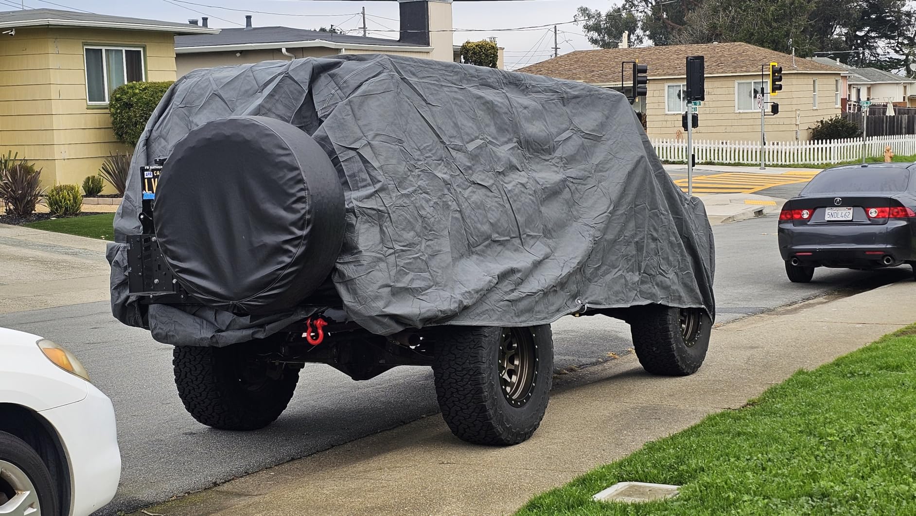 Motor Trend 4-Layer 4-Season Auto Car Cover - Waterproof Outdoor UV Protection for Heavy Duty Use Full Car Cover for Vans, SUVs, Crossovers up to 210