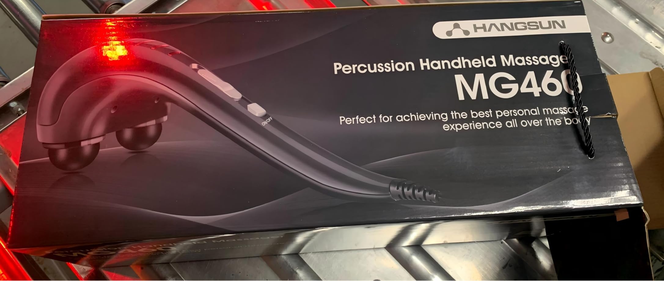 HANGSUN Handheld Neck Back Massager for Pain Relief Deep Tissue, Electric Double Head Percussion Massage MG460 for Full Body customer photo 1