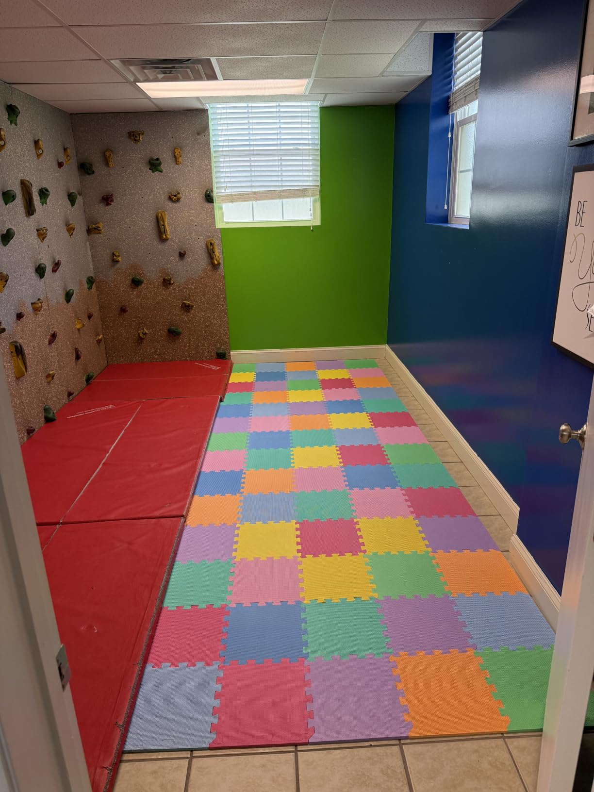 ProSource Baby Play Mat, Soft Foam Floor Tiles for Kids, Interlocking EVA Panels for Playpen Use, Crawling Development Surface, Safe Non-Toxic Toddler Flooring, 16 Tiles, Multicolor customer photo 1