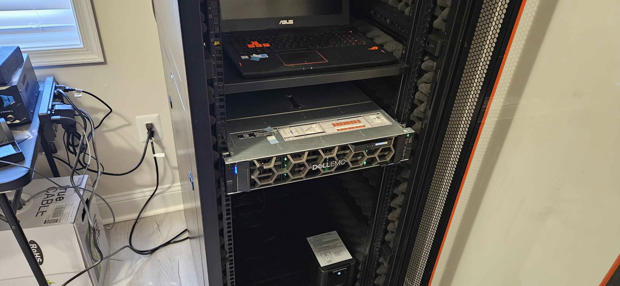 42U Floor Standing Server Rack Cabinet, 19 Inch Network Rack Enclosure, 32 Inch Deep, Locking Glass Door, Cooling Fans, PDU, Shelf, for IT and AV Equipment customer photo 2