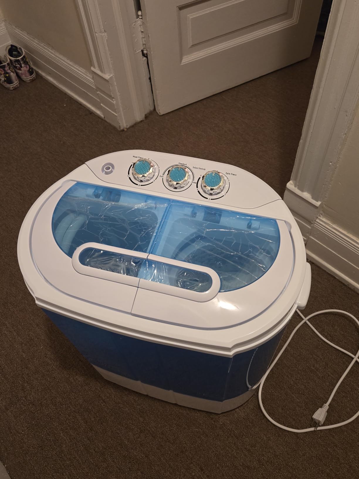 ZenStyle Portable Washer Compact Twin Tub 9.9 LB Mini Top Load Washing Machine Washer/Spinner w/ 6.57 FT Inlet Hose customer photo 1