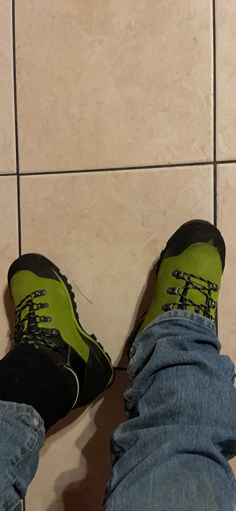 HAIX Protector Ultra, Mens, Lime Green, Steel Toe EH PR WP 8 In Boot customer photo 1