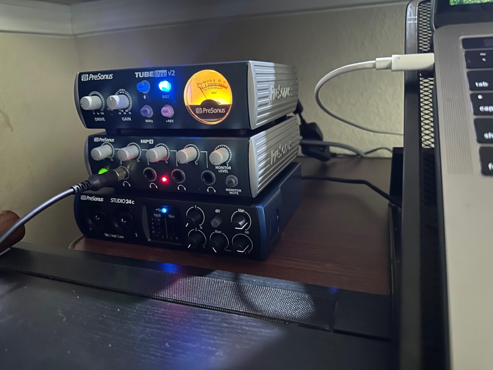PreSonus Studio 24c 2x2, 192 kHz, USB Audio Interface with Studio One DAW Recording Software | 2 XLR-1/4 Combo Inputs with Xmax-L Preamps, USB-C Bus-Powered, Midi I and O, 2 Trs Outputs, Headphone Out customer photo 2