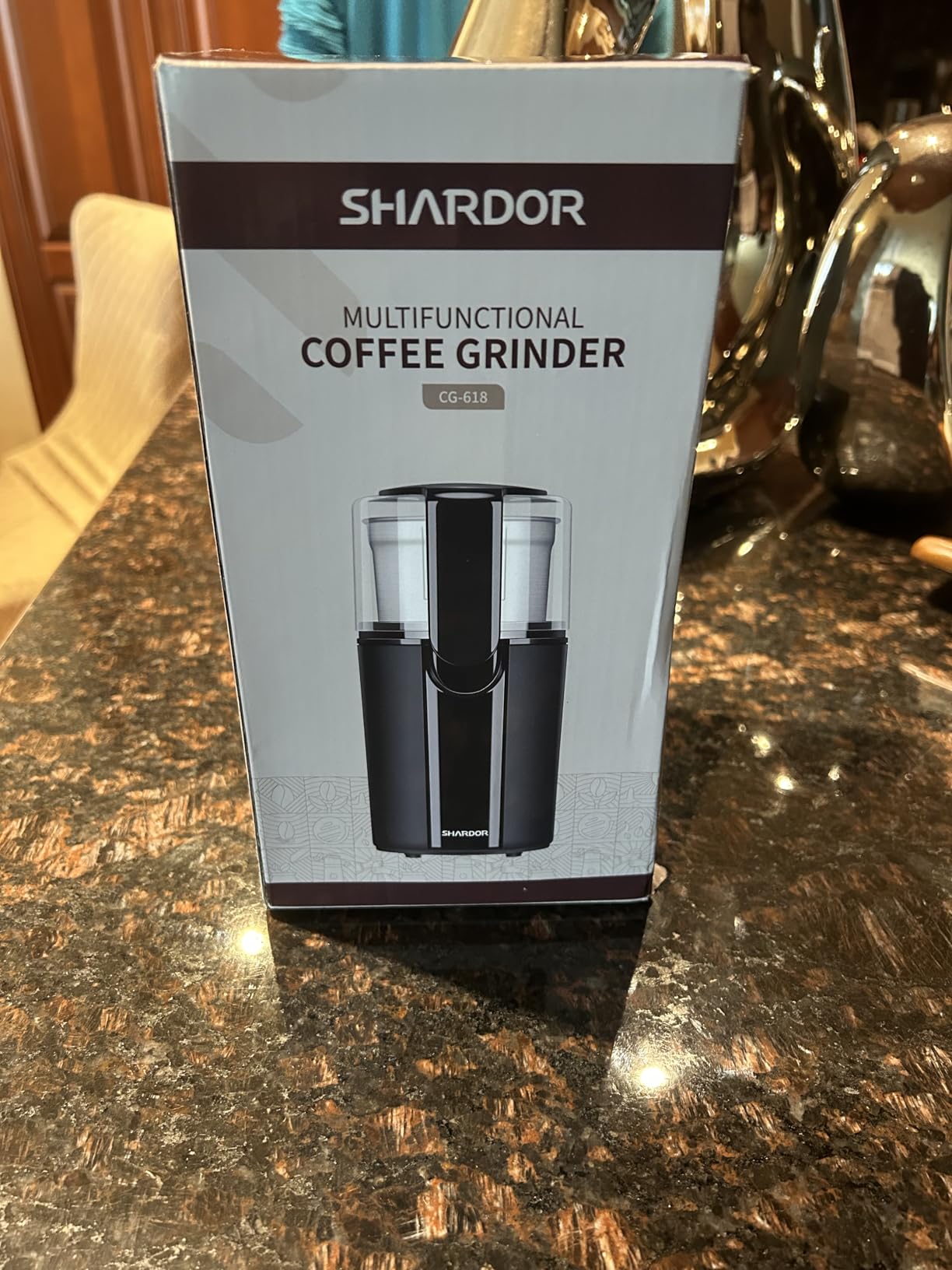 SHARDOR Coffee Grinder Electric, Spice, Herb, Grinder for Coffee Bean Spices and Seeds with 2 Removable Stainless Steel Bowls, Black customer photo 2