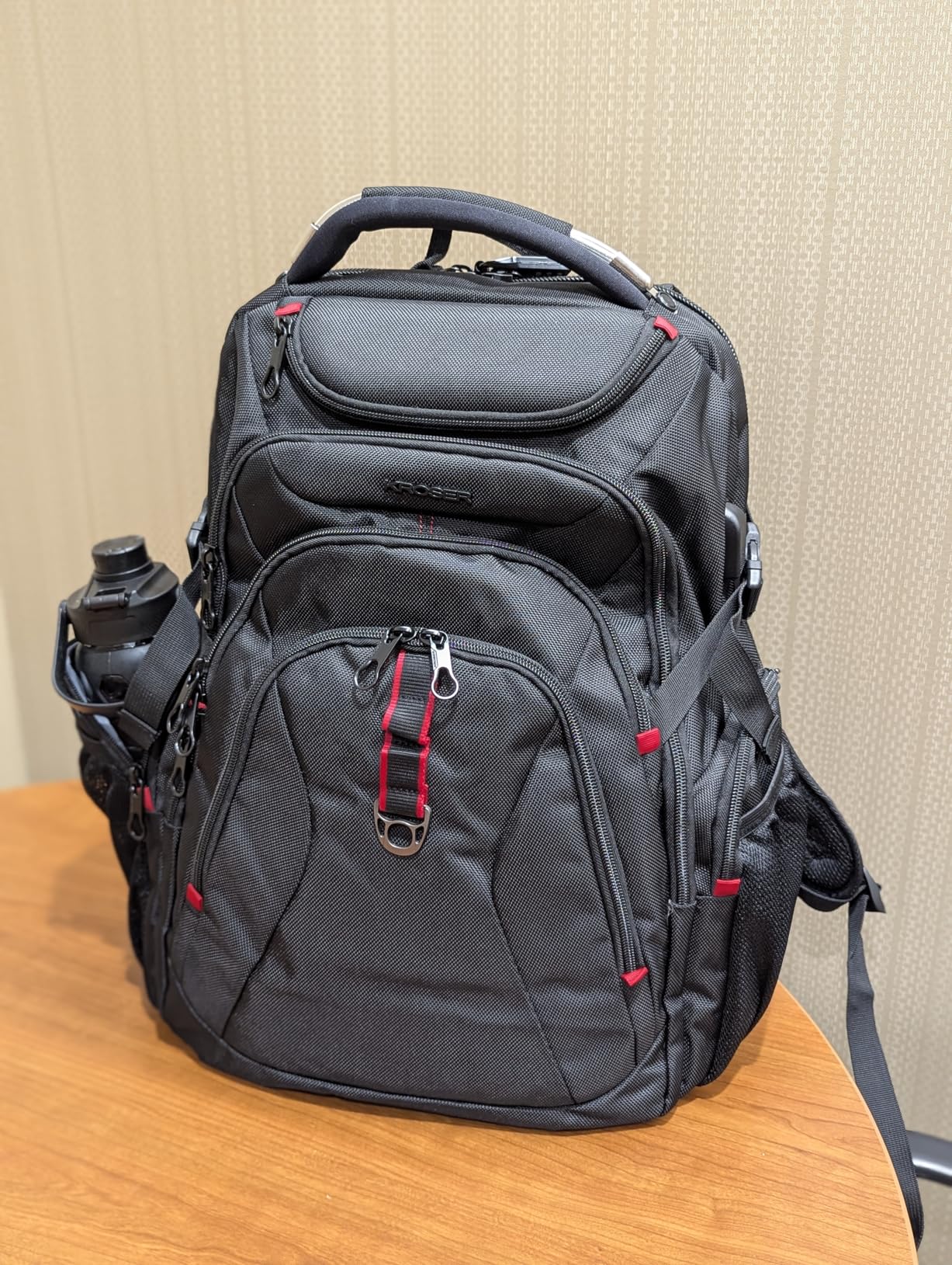 KROSER Travel Laptop Backpack 17.3 Inch XL Computer Backpack with Hard Shell Saferoom RFID Pockets Water-Repellent Business College Daypack Stylish Bag for Men/Women-Black customer photo 2