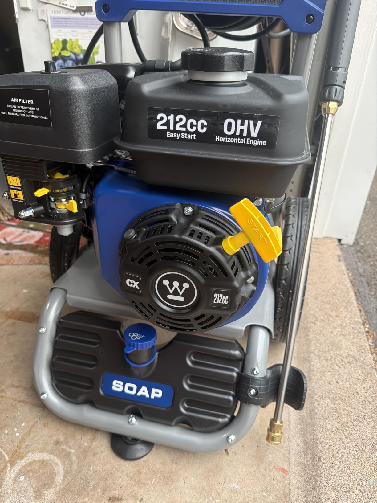 Westinghouse WPX3200 Gas Pressure Washer, 3200 PSI and 2.5 GPM, Onboard Soap Tank, Spray Gun and Wand, 5 Nozzle Set, for Cars/Fences/Driveways/Homes/Patios/Furniture customer photo 2