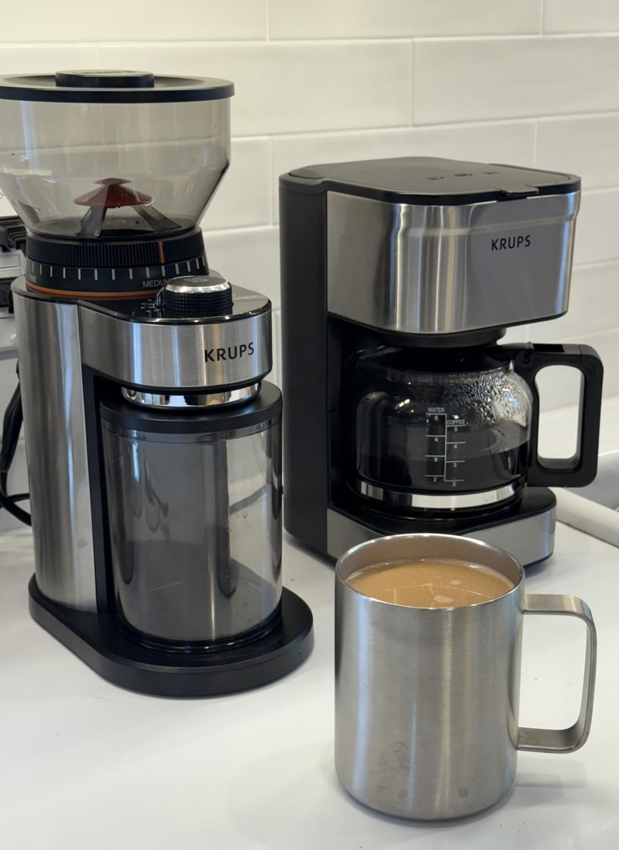 KRUPS Precision Burr Coffee Grinder: 12 Settings, 8 oz Capacity for Drip, French Press, Espresso, Pour Over, Cold Brew - Stainless Steel, 110W, Auto-Stop, Easy Clean customer photo 2