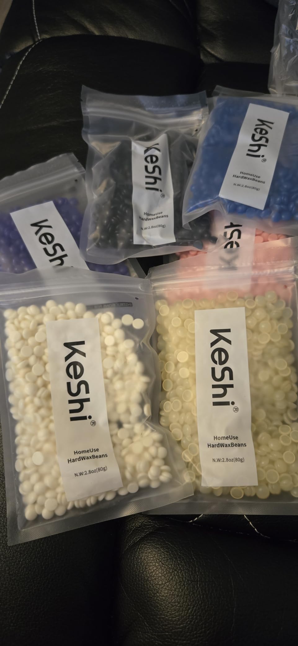 KeShi Waxing Kit, Painless Hair Removal Wax Warmer with 6 Bags Hard Wax Beans for Full Body, Legs, Face, Eyebrows & Bikini customer photo 1