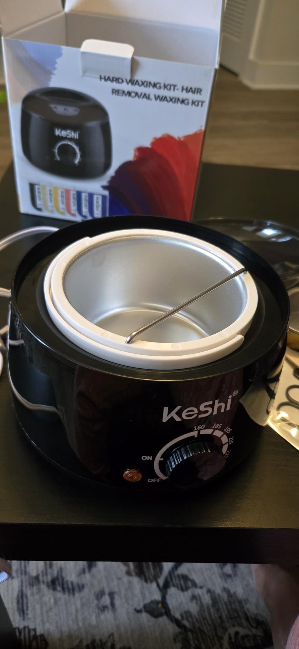 KeShi Waxing Kit, Painless Hair Removal Wax Warmer with 6 Bags Hard Wax Beans for Full Body, Legs, Face, Eyebrows & Bikini customer photo 2