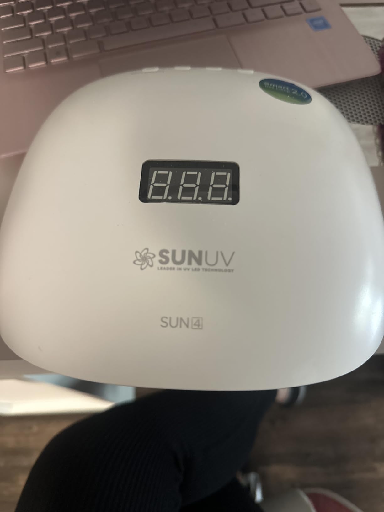 SUNUV SUN4S LED UV Nail Light, UV Lamp for Gel Nails Polish with 4 Timer Settings, LCD Display Removable Base, Pink customer photo 2