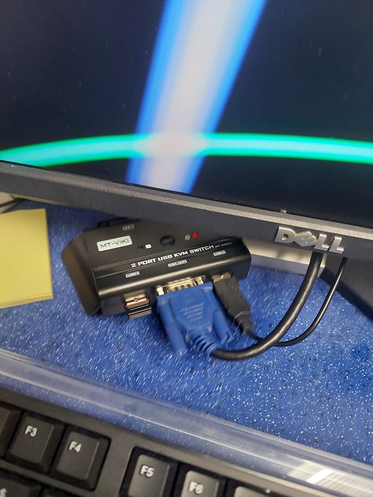 MT-VIKI VGA KVM Switch, 2 Port USB VGA KVM Switch for 2 Computers Share 1 Monitor Keyboard Mouse Printer, + 2 KVM Cables customer photo 1