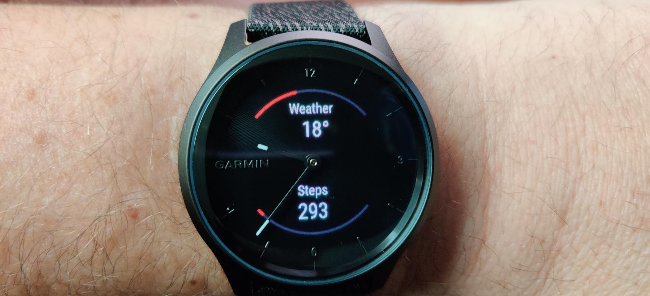 Garmin vivomove Style, Hybrid Smartwatch with Real Watch Hands and Hidden Color Touchscreen Displays, Graphite with Black Woven Nylon Band customer photo 1