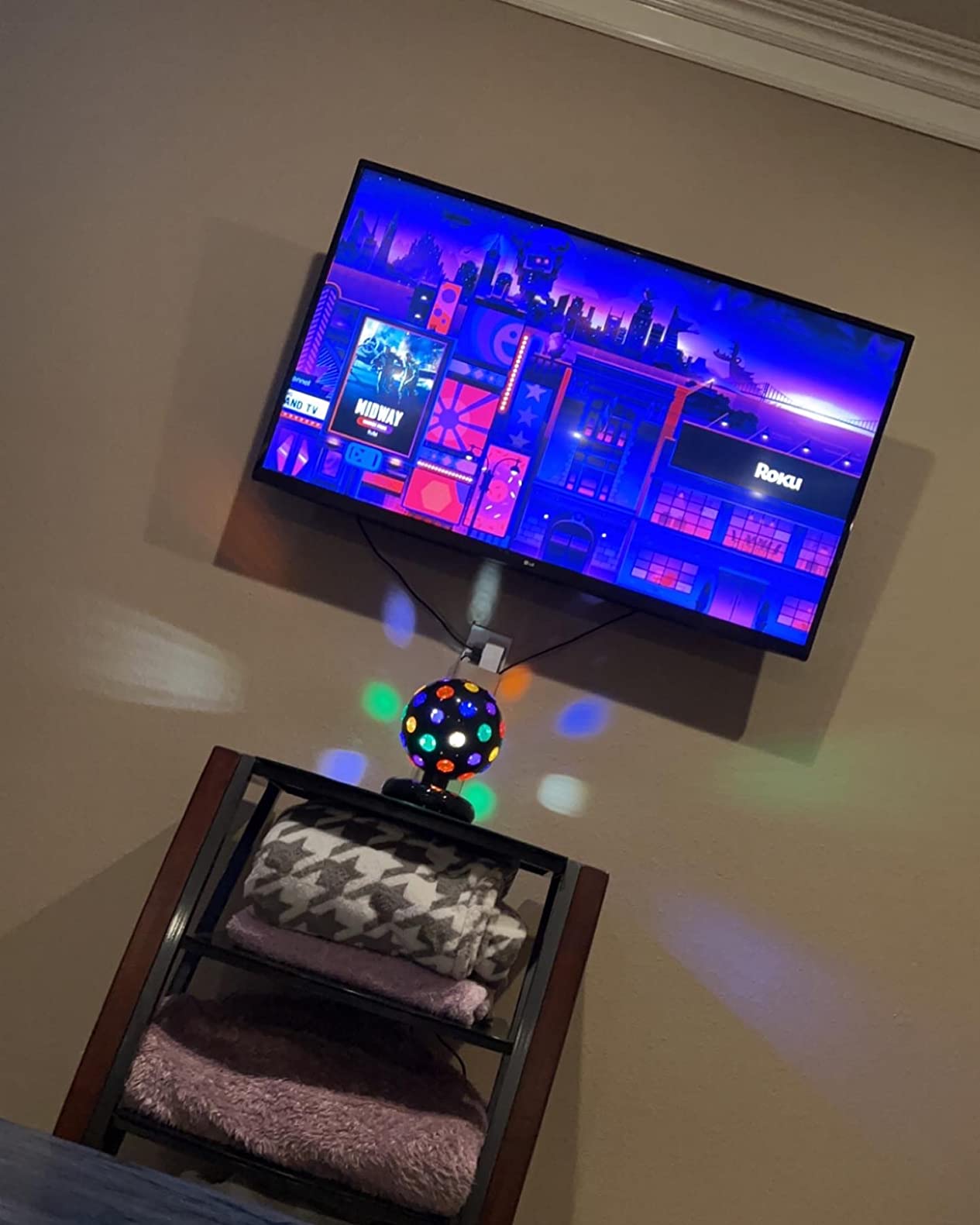 Kicko Spinning Disco Ball - 11-Inch Disco Ball Decor with Party Lights 360 Degree Rotating Neon LED Light for Kids and Adults - Colorful Flashing for 80s Party and Events customer photo 2
